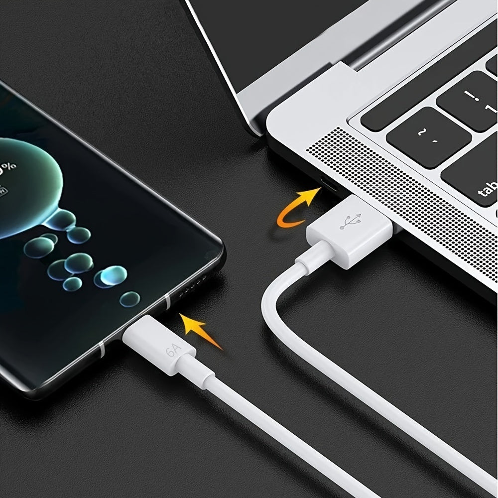 كابل شحن USB-C سريع بقدرة 120 واط وتيار 6 أمبير - متوافق مع أجهزة Huawei وXiaomi وVivo والمزيد